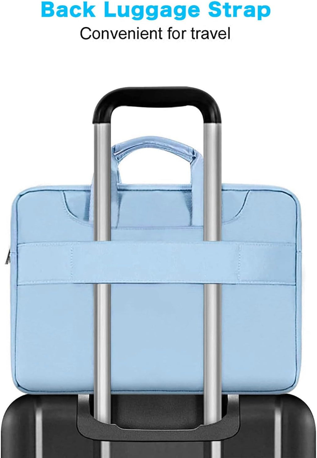 360 Protective Laptop Bag 15.6 Inch, 15-16 Inch Computer Bag Compatible with Macbook Air 15 Inch/Pro 16 Inch, Hp,Dell,Lenovo,Asus,Notebook, Laptop Carrying Case with Strap&Handle, Airy Blue